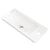 Tura Petite 500 x 225mm Curved Polymarble Vanity Top with Integrated Sink and Overflow, Gloss White