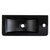 Tura Petite 500 x 225mm Curved Polymarble Vanity Top with Integrated Sink and Overflow, Matte Black