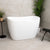 Ofuro 1200mm Extra Height Japanese Soaking Freestanding Bath, Gloss White