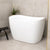 Ofuro 1200mm Extra Height Japanese Soaking Freestanding Bath, Matte White