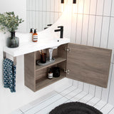 ADP Petite Rail Wall Hung 550mm Cabinet 800mm Top Single Bowl Vanity Cabinet