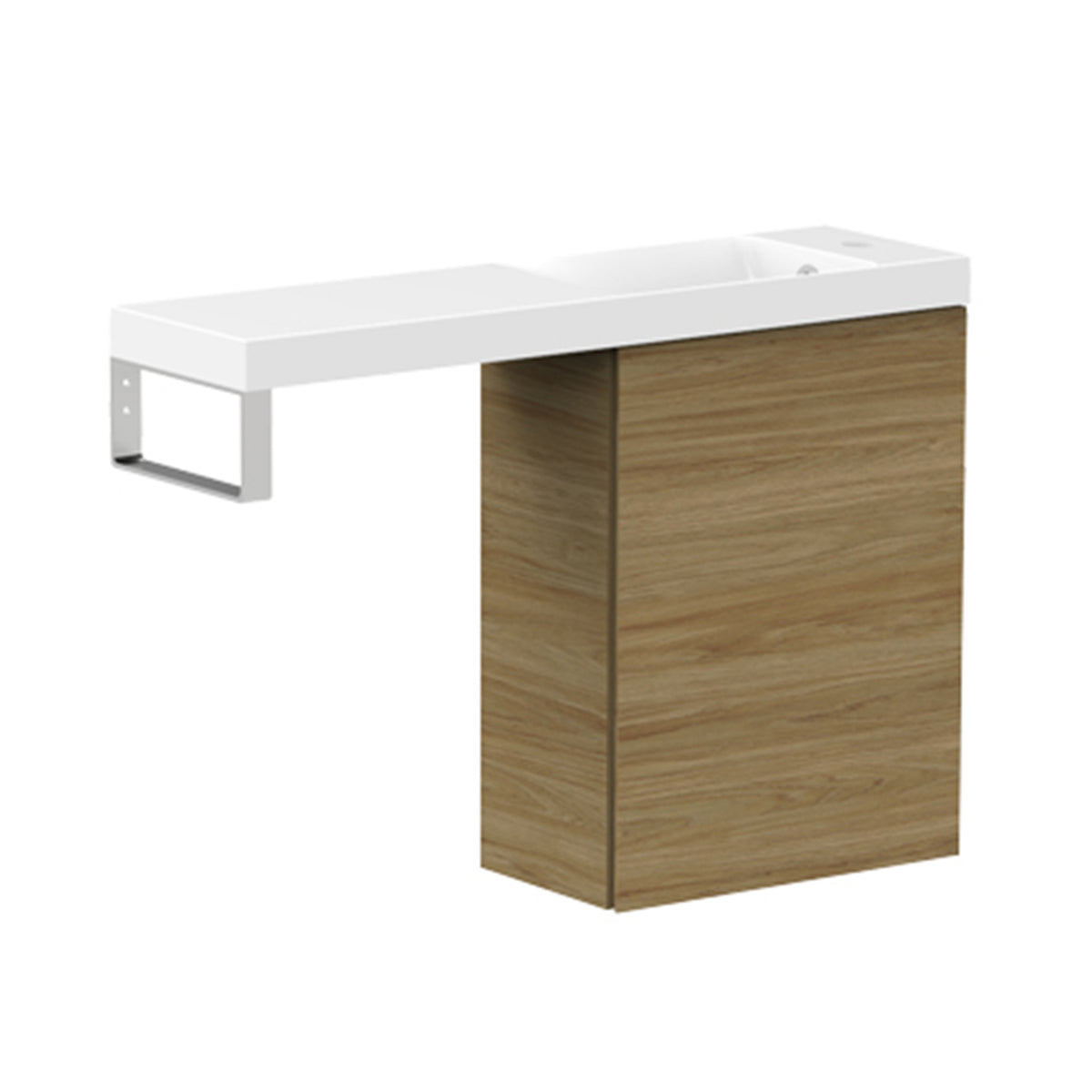 ADP Petite Rail Wall Hung 400mm Cabinet 800mm Top Single Bowl Vanity Cabinet