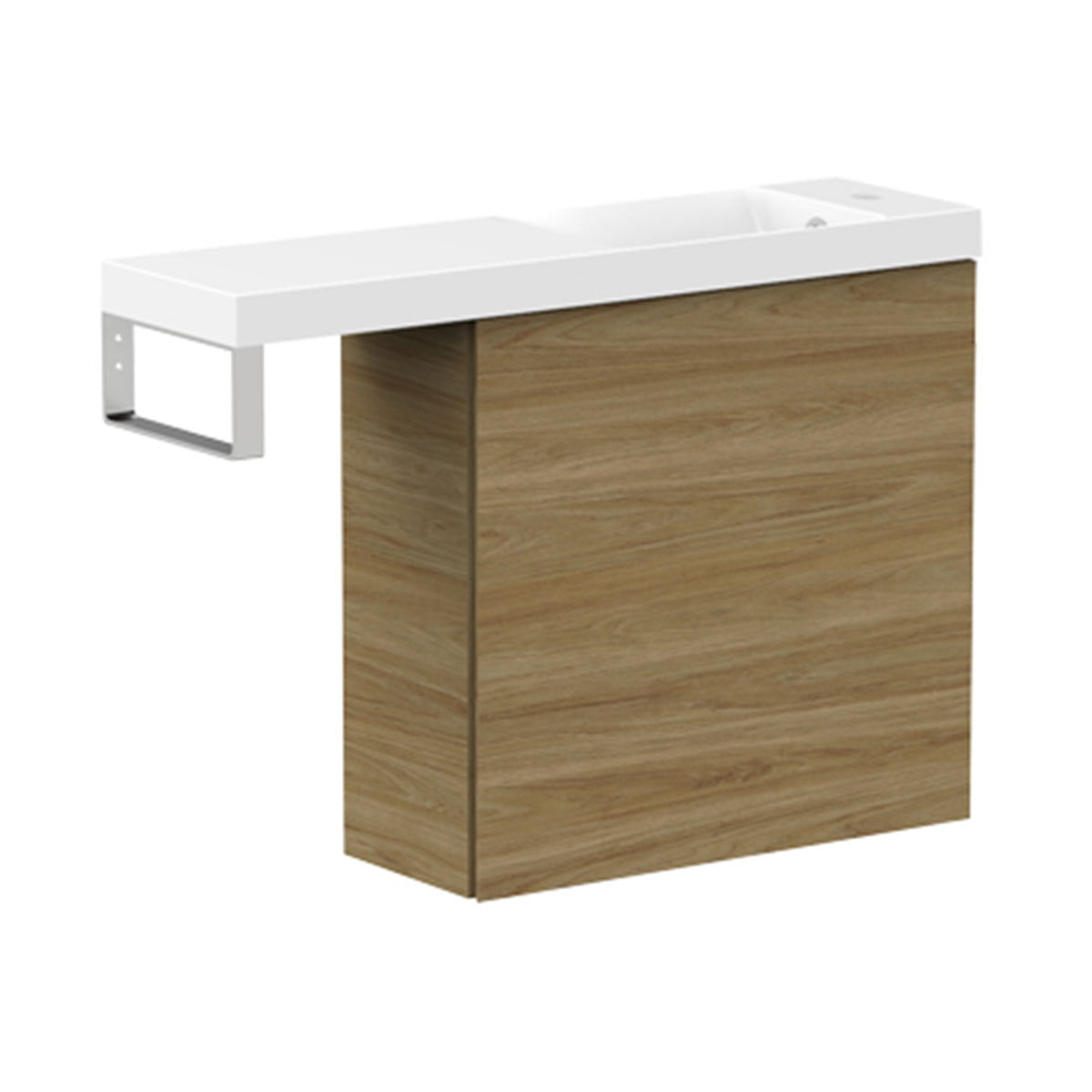 ADP Petite Rail Wall Hung 550mm Cabinet 800mm Top Single Bowl Vanity Cabinet