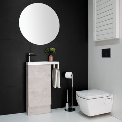 ADP Petite Rail Floor Mount 400mm Cabinet 550mm Top Single Bowl Vanity Cabinet