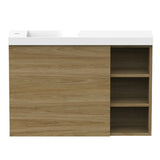 ADP Petite Shelf Wall Hung 800mm Single Left Offset Bowl Vanity Cabinet