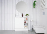 ADP Petite Shelf Floor Mount 800mm Single Left Offset Bowl Vanity Cabinet