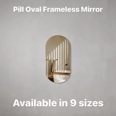 *Clearance* Pill Oval 1500mm x 750mm Frameless Mirror with Polished Edge