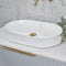 Pill Oval Fluted 580mm x 360mm Above-Counter Basin, Matte White