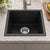 Volca 432mm x 432mm x 241mm Quartz Single Sink, Black *Clearance Stock*