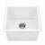 Volca 432mm x 432mm x 241mm Quartz Single Sink, White *Clearance Stock*