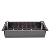 Retto Stainless Steel Sink Colander 218mm x 420mm x 80mm, Brushed Gunmetal Black