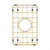 Retto II Stainless Steel Sink Grid 250 x 400mm with Centre Waste Hole, Brushed Brass Gold