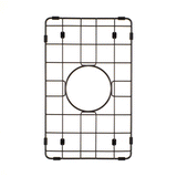 Retto II Stainless Steel Sink Grid 250 x 400mm with Centre Waste Hole, Brushed Gunmetal Black