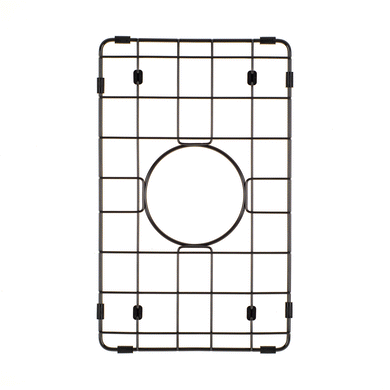 Retto II Stainless Steel Sink Grid 250 x 400mm with Centre Waste Hole, Brushed Gunmetal Black