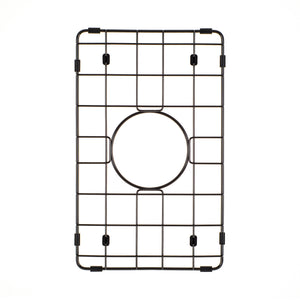 Retto II Stainless Steel Sink Grid 250 x 400mm with Centre Waste Hole, Brushed Gunmetal Black