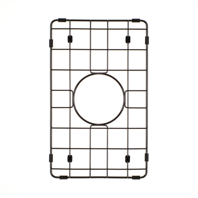 Retto II Stainless Steel Sink Grid 250 x 400mm with Centre Waste Hole, Brushed Gunmetal Black