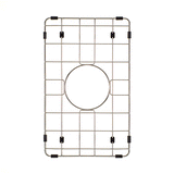 Retto II Stainless Steel Sink Grid 250 x 400mm with Centre Waste Hole, Brushed SS Nickel