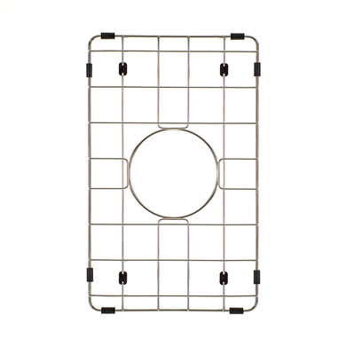 Retto II Stainless Steel Sink Grid 250 x 400mm with Centre Waste Hole, Brushed SS Nickel