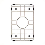 Retto II Stainless Steel Sink Grid 250 x 400mm with Centre Waste Hole, Brushed SS Nickel