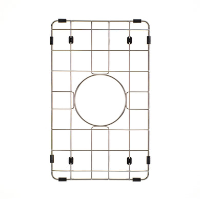Retto II Stainless Steel Sink Grid 250 x 400mm with Centre Waste Hole, Brushed SS Nickel