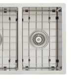 Retto II Stainless Steel Sink Grid 250 x 400mm with Centre Waste Hole, Brushed SS Nickel