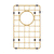 Retto II Stainless Steel Sink Grid 250 x 400mm with Rear Waste Hole, Brushed Brass Gold