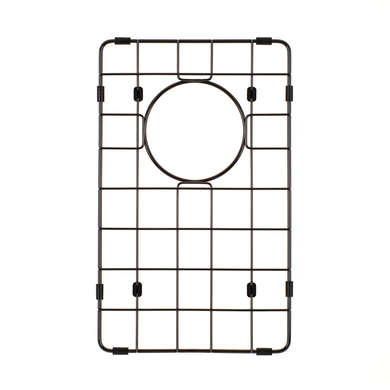 Retto II Stainless Steel Sink Grid 250 x 400mm with Rear Waste Hole, Brushed Gunmetal Black