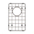Retto II Stainless Steel Sink Grid 250 x 400mm with Rear Waste Hole, Brushed Gunmetal Black
