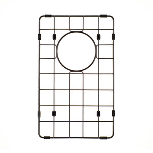 Retto II Stainless Steel Sink Grid 250 x 400mm with Rear Waste Hole, Brushed Gunmetal Black