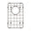 Retto II Stainless Steel Sink Grid 250 x 400mm with Rear Waste Hole, Brushed Gunmetal Black