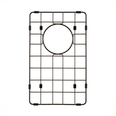 Retto II Stainless Steel Sink Grid 250 x 400mm with Rear Waste Hole, Brushed Gunmetal Black