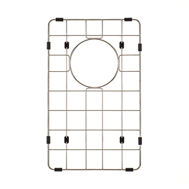 Retto II Stainless Steel Sink Grid 250 x 400mm with Rear Waste Hole, Brushed SS Nickel
