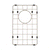 Retto II Stainless Steel Sink Grid 250 x 400mm with Rear Waste Hole, Brushed SS Nickel