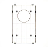 Retto II Stainless Steel Sink Grid 250 x 400mm with Rear Waste Hole, Brushed SS Nickel