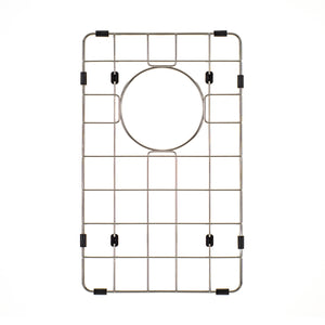 Retto II Stainless Steel Sink Grid 250 x 400mm with Rear Waste Hole, Brushed SS Nickel