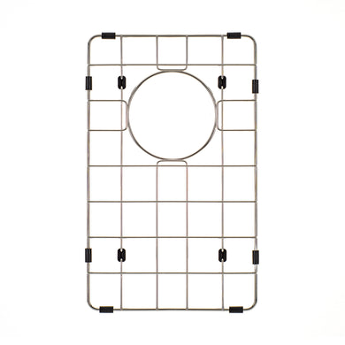 Retto II Stainless Steel Sink Grid 250 x 400mm with Rear Waste Hole, Brushed SS Nickel