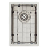 Retto II Stainless Steel Sink Grid 250 x 400mm with Rear Waste Hole, Brushed SS Nickel