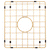 Retto II Stainless Steel Sink Grid 350 x 400mm with Centre Waste Hole, Brushed Brass Gold