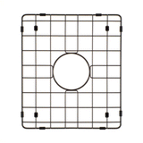 Retto II Stainless Steel Sink Grid 350 x 400mm with Centre Waste Hole, Brushed Gunmetal Black