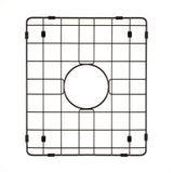 Retto II Stainless Steel Sink Grid 350 x 400mm with Centre Waste Hole, Brushed Gunmetal Black