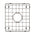 Retto II Stainless Steel Sink Grid 350 x 400mm with Centre Waste Hole, Brushed Gunmetal Black
