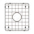 Retto II Stainless Steel Sink Grid 350 x 400mm with Centre Waste Hole, Brushed Gunmetal Black