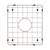 Retto II Stainless Steel Sink Grid 350 x 400mm with Centre Waste Hole, Brushed SS Nickel