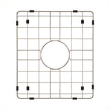 Retto II Stainless Steel Sink Grid 350 x 400mm with Centre Waste Hole, Brushed SS Nickel