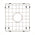 Retto II Stainless Steel Sink Grid 350 x 400mm with Rear Waste Hole, Brushed SS Nickel