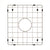 Retto II Stainless Steel Sink Grid 350 x 400mm with Rear Waste Hole, Brushed SS Nickel
