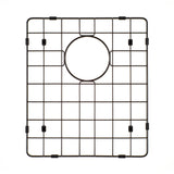 Retto II Stainless Steel Sink Grid 350 x 400mm with Rear Waste Hole, Brushed Gunmetal Black