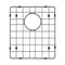 Retto II Stainless Steel Sink Grid 350 x 400mm with Rear Waste Hole, Brushed Gunmetal Black