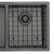 Retto II Stainless Steel Sink Grid 350 x 400mm with Rear Waste Hole, Brushed Gunmetal Black