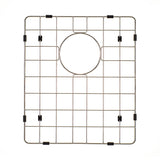 Retto II Stainless Steel Sink Grid 350mm x 400mm with Rear Waste Hole, Brushed SS Nickel